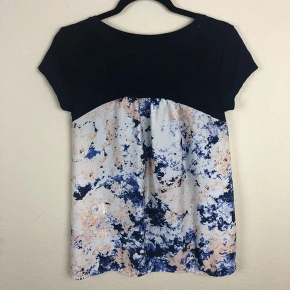Anthropologie Deletta Blue Floral Modal Knit Top - Picture 5 of 5